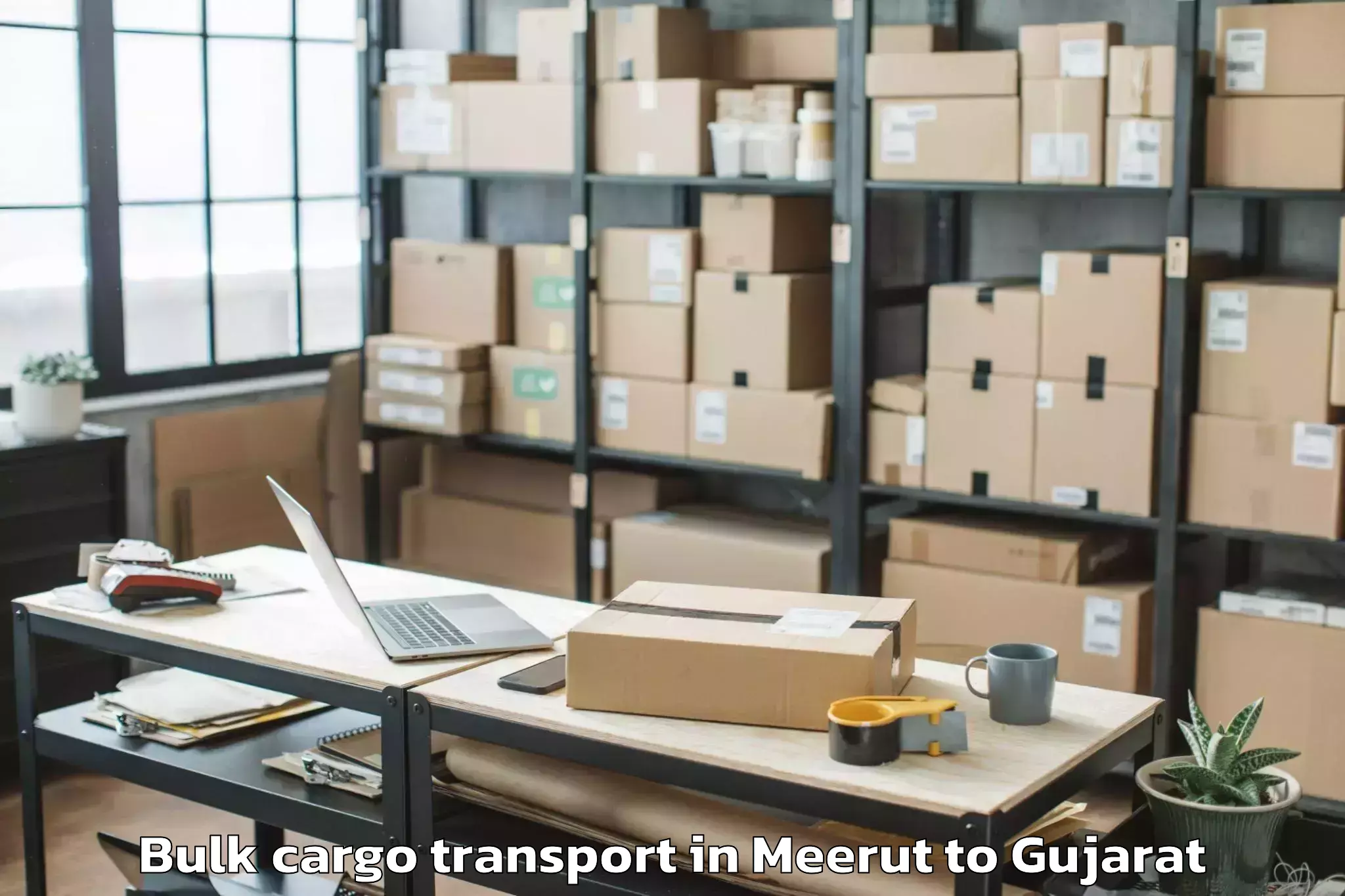 Book Meerut to Rai University Ahmedabad Bulk Cargo Transport